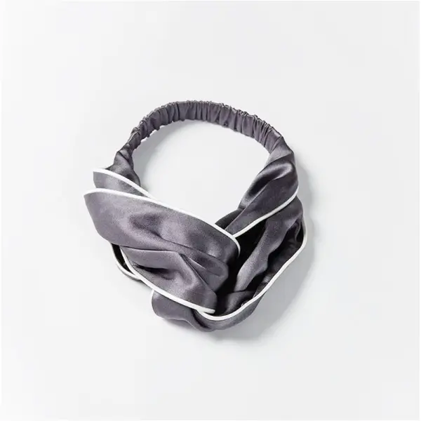 KOJA Pure Mulberry Silk HeadBand With Trimming For Women - Image 5