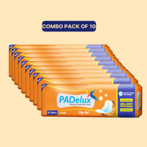PADelux Sanitary Pads Dry Feel, 280mm- 6Pads (pack of 10)