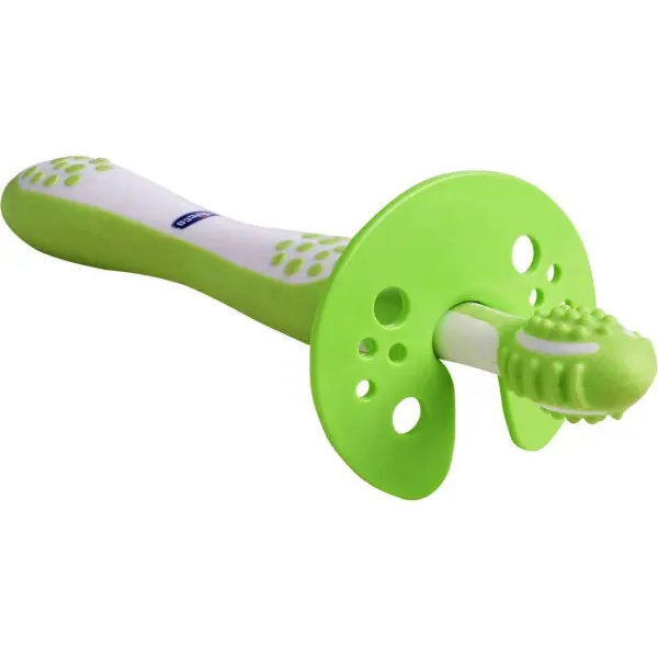 Chicco Training Toothbrush Set Includes Toothbrush And Massage Brush 4M + Green - Image 3