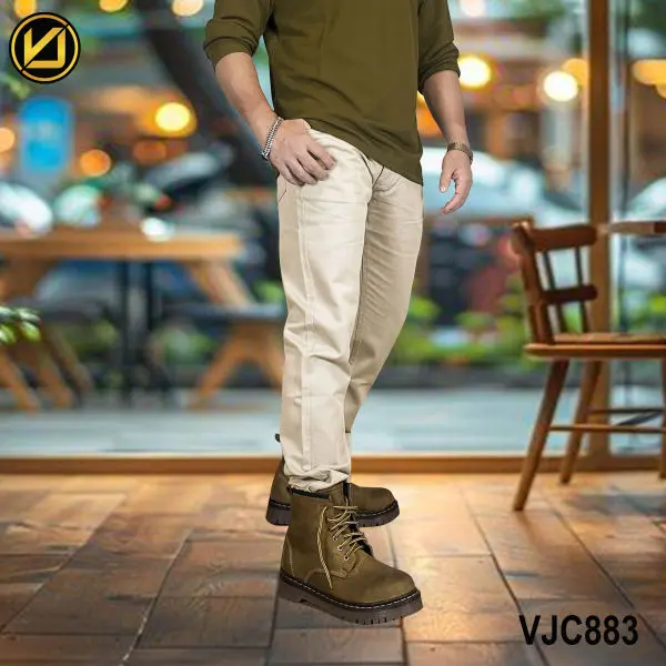 VIRJEANS (VJC883) Cotton Soft Jeans Pant For Men-Cream - Image 5