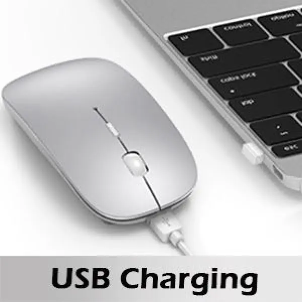 Ultra-Thin 2.4G Office Wireless Mouse Mute Charging Mouse Notebook Home Mouse With USB Receiver - Image 6