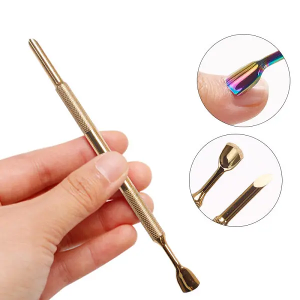 Cuticle Pusher + Nail Art Pre Polishing Sand Paper Set - Image 3