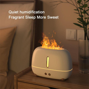 Flame Humidifier Upgraded Flame Fireplace Air Aroma USB Essential Oil Diffuser