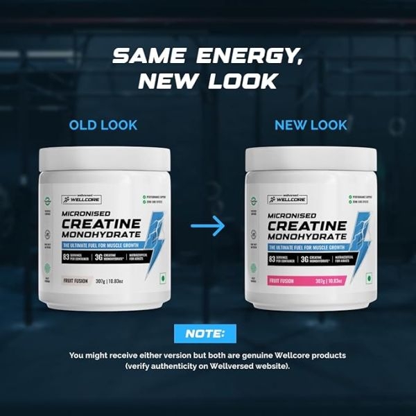 Wellcore - Pure Micronised Creatine Monohydrate (307g, 83 Servings) Fruit Fusion - Image 4