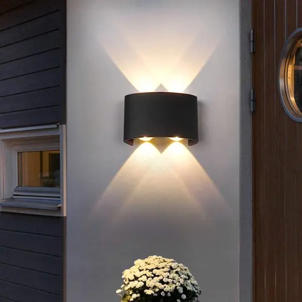 2+2 Indoor And Outdoor Up Down Wall Light Waterproof LED Wall Lamp, Warm White for Bedroom, Living Room, Cafe, Restaurant - Image 3