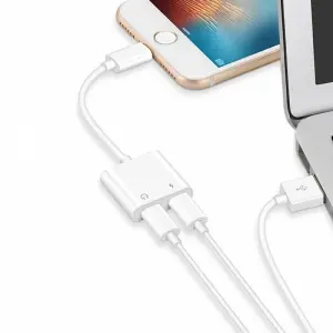 Dual Lightning Audio and Charge Adapter J-008