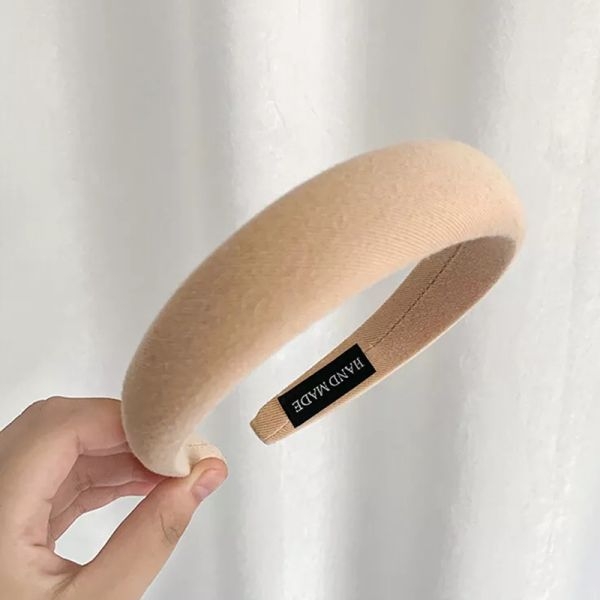 KOJA New Korean Plain Thick Velvet Sponge Headband - Image 4