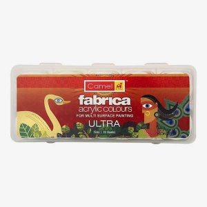 Camel Fabrica Acrylic Fabric Color Set, 15ml, 10 Shades