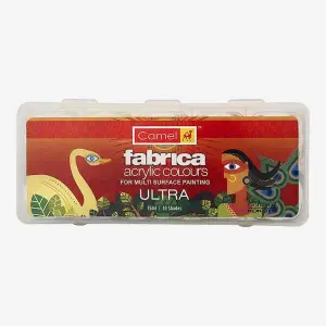 Camel Fabrica Acrylic Fabric Color Set, 15ml, 10 Shades