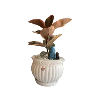 Kanha Matki 8 Inch Flower Pot / Planter ( With Plate ) For Indoor Outdoor Garden