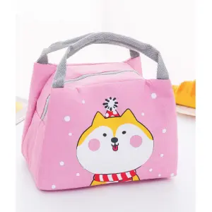 Portable Lunch Bag Waterproof Thermal Insulated Lunch Box Bento Pouch Dinner Insulation Bag Student Thickened CuteLunchbag