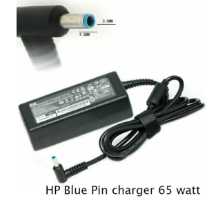 Blue Pin 65 Watt Replacement Charger for HP Laptop