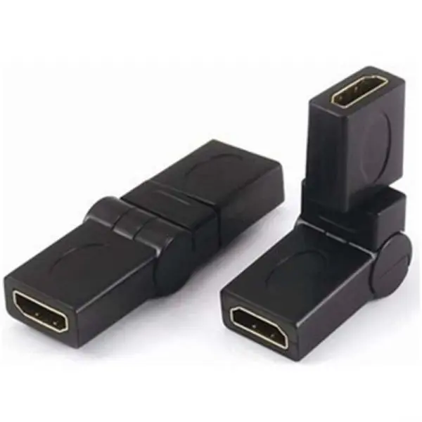 Water & Wood 360 Degree Rotating Hdmi Female/Female Adapter Plug Connector- Black - Image 3
