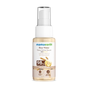 Mamaearth Rice Water Dewy Active Serum with 10% Niacinamide, Rice Water & Hyaluronic Acid - 50 ml For Glass Skin