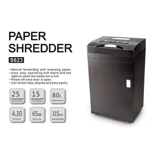 Comix Commercial Shredder S623/ Comix High Capacity Paper Shredder By Mitrata