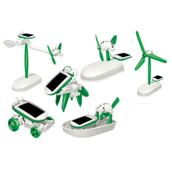 6-In-1 Solar Power Diy Toy Robots Plane Educational Children Kid Gift