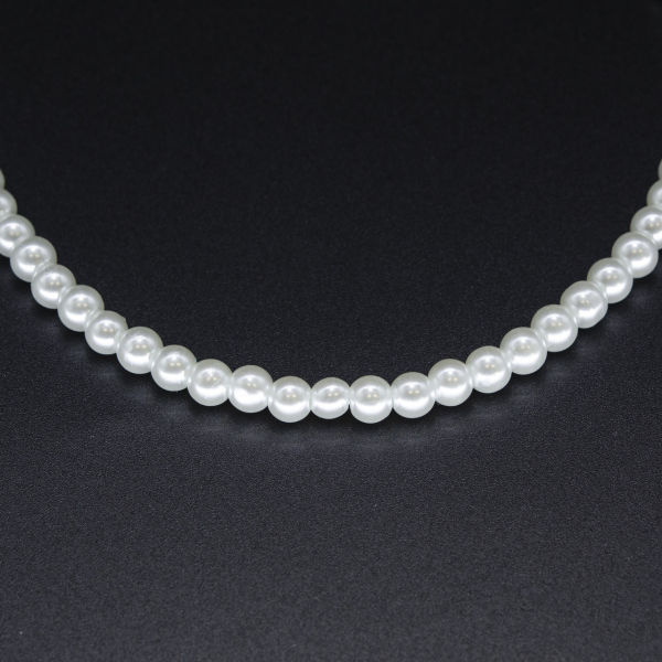 6mm 50 Gram Packet Round White Pearl Plastic Beads - Image 3