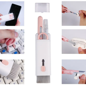 7 in 1 Cleaner Kit, Multi-Function Earbud Cleaning Pen, Soft Brush Corner Gap Duster Keycap Puller Laptop Screen Cleaner