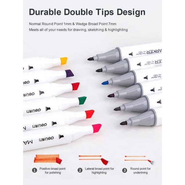 Sketch Markers Chisel and bullet set of 24 - Image 3