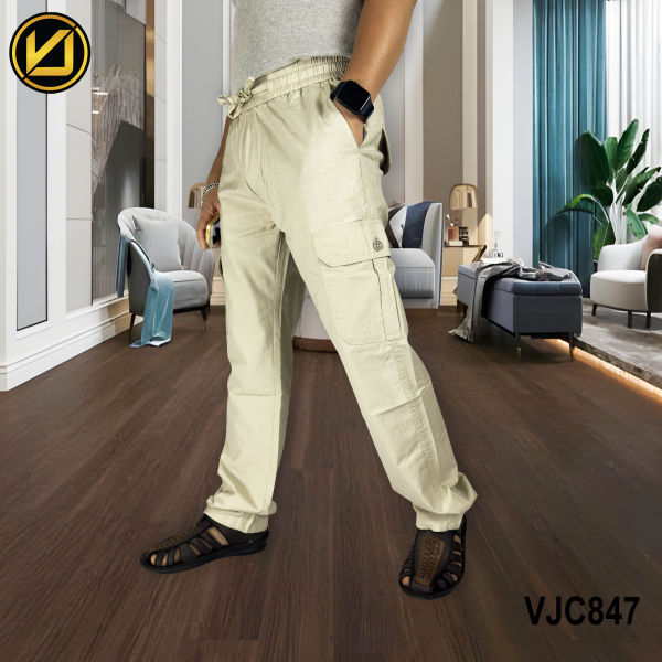 VIRJEANS (VJC847) Cargo Box Trouser For Men- Dark Cream - Image 3