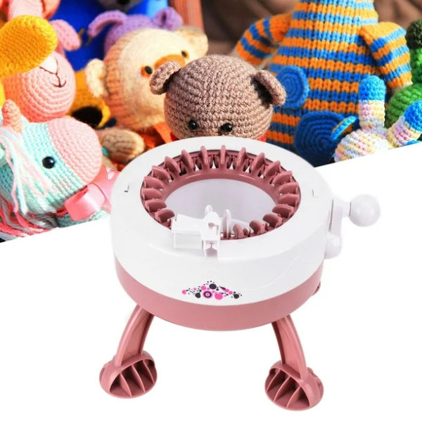20 Needle Pink Hand Knitting Machine | Circular Knitting Machine - Image 3