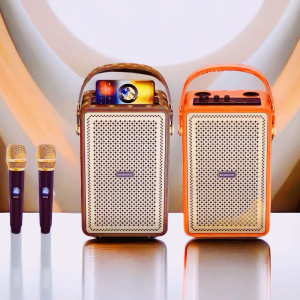 (1 Piece) M4203+Boomsbass Wireless Deep Bass Outdoor Party Karaoke Bluetooth LV Speaker Vintage