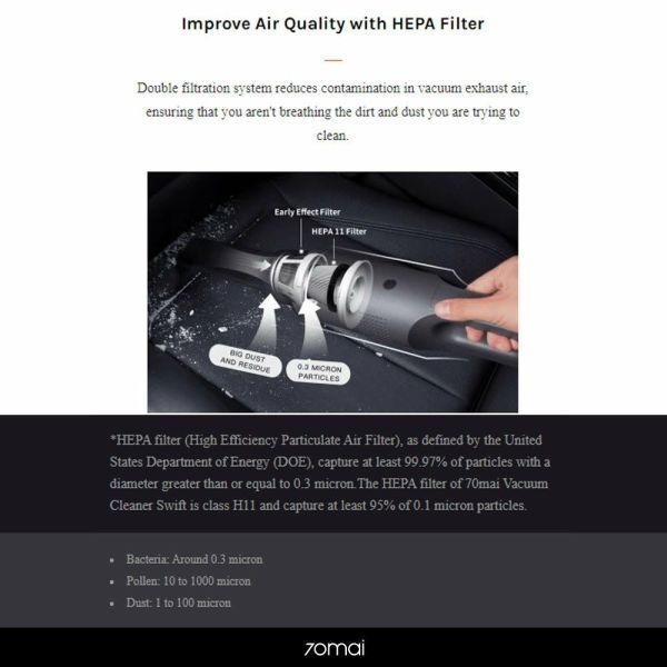 70mai Handheld Car Vacuum Cleaner Swift Midrive - Image 4