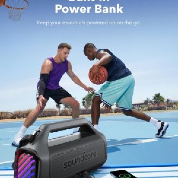 Soundcore Boom 2 Plus By Anker, Outdoor Speaker, 140W, 2+2 Channel, BassUp 2.0, 20H, Fast Charge, IPX7, RGB Lights, Power Bank, BT 5.3 - Image 8