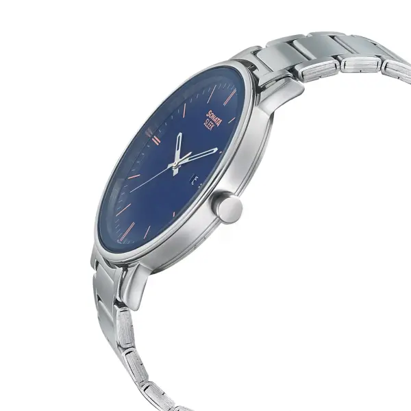 Sonata Quartz Analog Blue Dial Stainless Steel Strap Watch for Men - Image 2