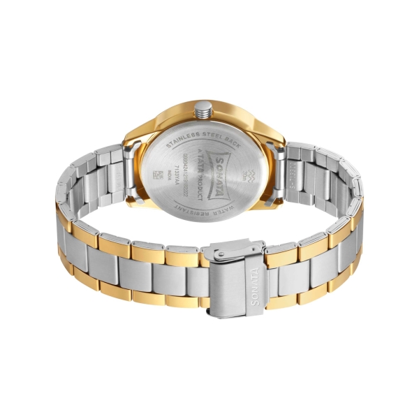 Sonata Quartz Analog with Day and Date Silver Dial Stainless Steel Strap Watch for Men - Image 4