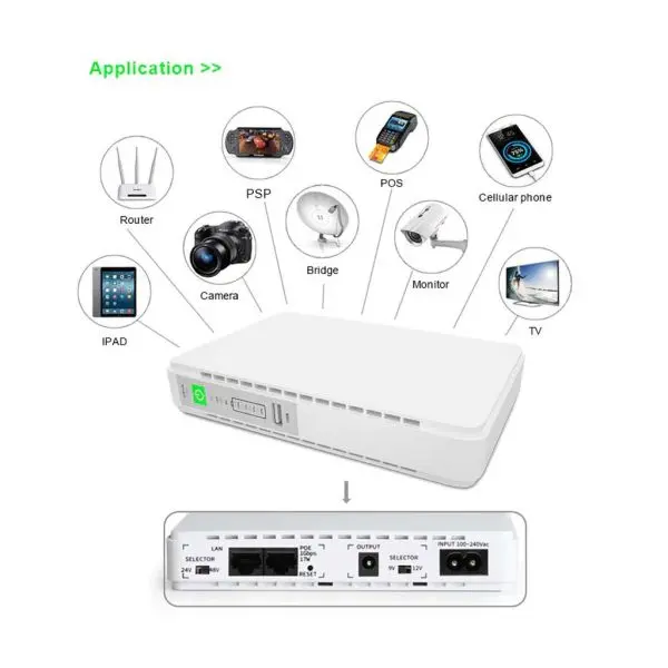 Router Inverter UPS with 8hrs+ Backup with 8800mAh Battery, Power Bank Also (1 Year Warranty) - Image 2