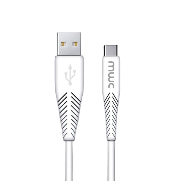 MWC MUC100W Data Cable | USB-A to Type-C 100W Ultra-Fast Charging Cable | Hign quality TPE/PVC | USB 3.1 | 5A - White - Image 4