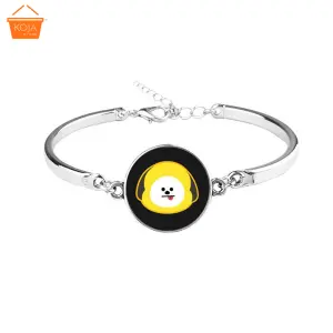 KOJA BTS KPOP BT21 Unisex Metal Bangle Bracelet 3