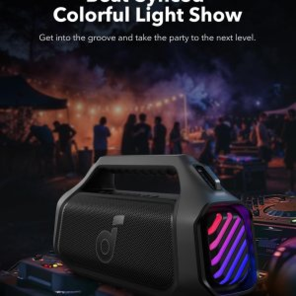 Soundcore Boom 2 Plus By Anker, Outdoor Speaker, 140W, 2+2 Channel, BassUp 2.0, 20H, Fast Charge, IPX7, RGB Lights, Power Bank, BT 5.3 - Image 5
