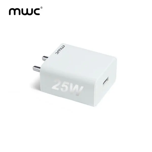 MWC USB-A 25W Fast Charging Travel Adapter | MUA25W | Compatible with All Brands | USB-A Port - White - Image 3