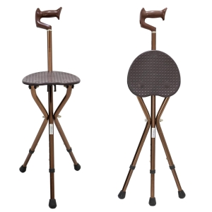 Walking Stick with Seat for Seniors 2-in-1 Walk & Rest Cane Stool