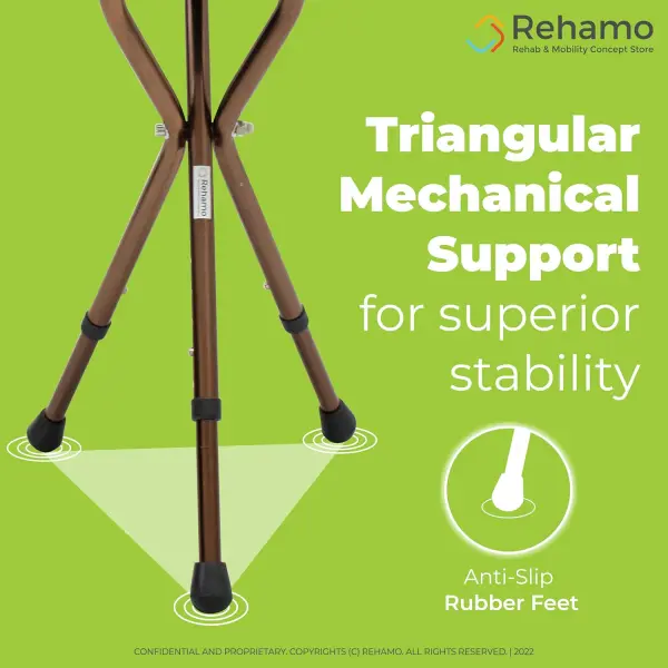 Walking Stick with Seat for Seniors 2-in-1 Walk & Rest Cane Stool - Image 3
