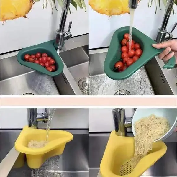 Kitchen Swan Triangular Plastic Hanging Sink Strainer - Image 4