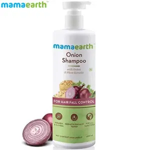 Mamaearth Onion Shampoo For Hair Fall Control With Onion Oil & Plant Keratin, 400 Ml