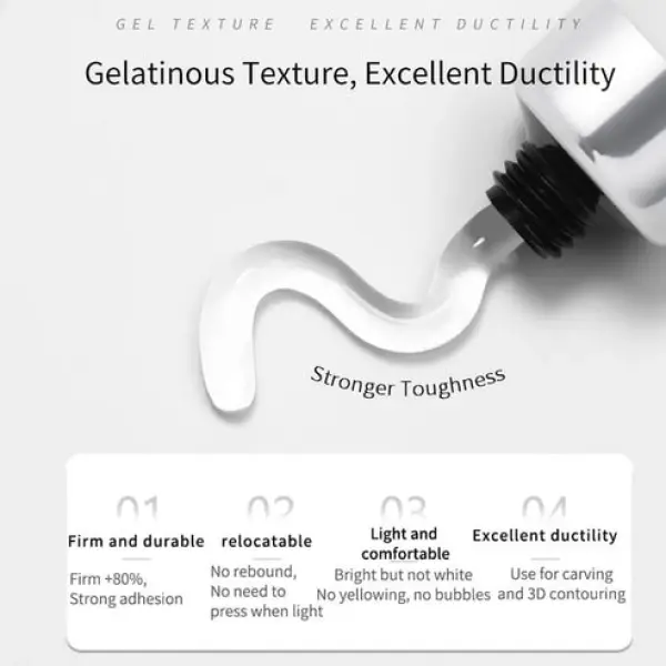 Solid Nail Glue Gel Clear For False Nail Tips Glue Gel Super Adhesive Advanced Nail Techgel Glue 30g - Image 3