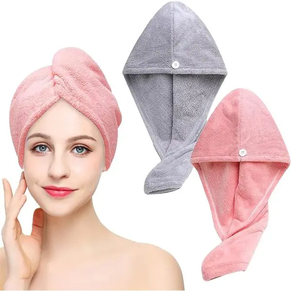 Super Absorbent Microfiber Hair Drying Wrap Towel - Image 4