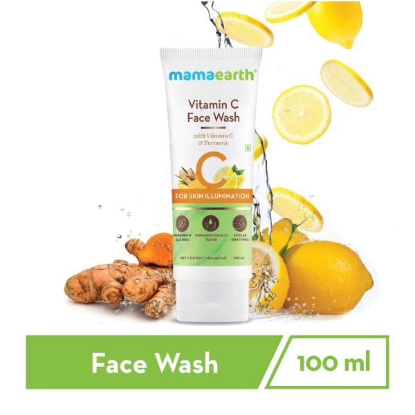 Mamaearth Vitamin C Face Wash With Vitamin C & Turmeric for Skin Illumination 100 ml - Image 2