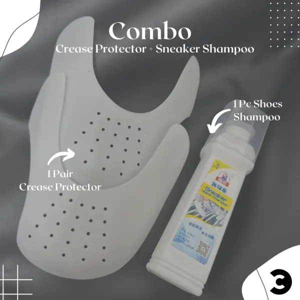 Combo: Sneakers Cleaner and Crease Protector for Shoes | Shoe Cleaner | Crease Protector | Shoes Accessories by Comfort Corner