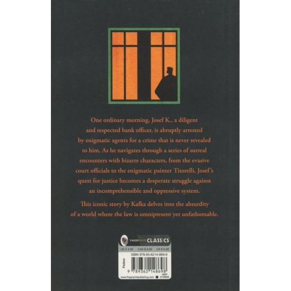 THE TRIAL BY FRANZ KAFKA, Fiction Books, Paperback classic, Published By Fingerprint - Image 2