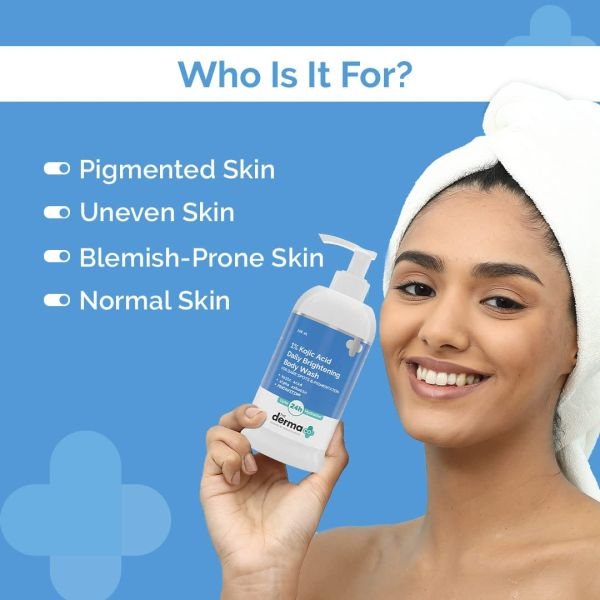 The Derma Co 1% Kojic Acid Daily Brightening Body Wash with Alpha Arbutin For Dark Spots & Pigmentation - 250ml - Image 2