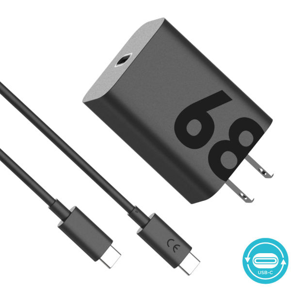 68 watt Gan Turbo Power Fast C-Type Charger for Edge 60 Pro/Edge 60 Fusion/Edge 50 Fusion/Edge 50 Ultra/50 Pro/Razr 50 Ultra/Moto G45/G54/Moto E40 - (68w Black) - Image 4