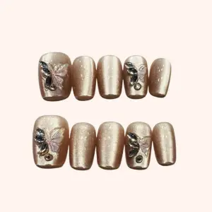 Press On Nails Square Coffin Shape with 10 pcs (small/extra small/long/short/medium)