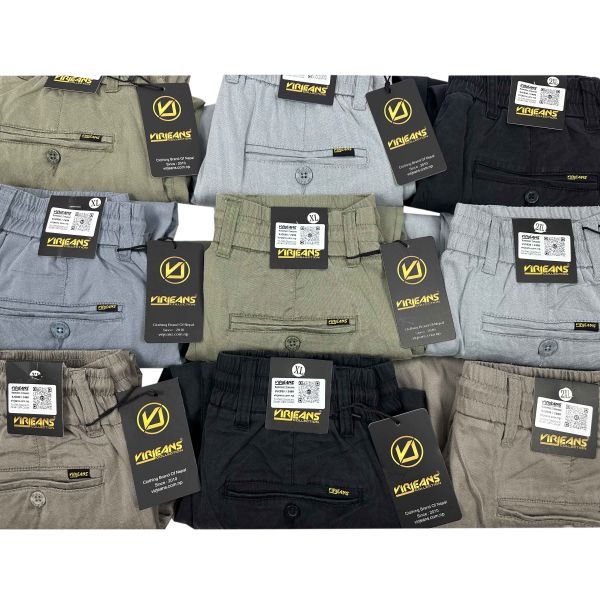 VIRJEANS (VJC838) Summer Chinos Trouser For Men-Black - Image 3
