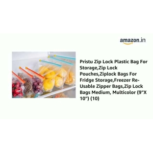 Zip Lock Plastic Bag For Storage,Zip Lock Pouches,Ziplock Bags For Fridge Storage,Freezer Re-Usable Zipper Bags,Zip Lock Bags Medium, Multicolor