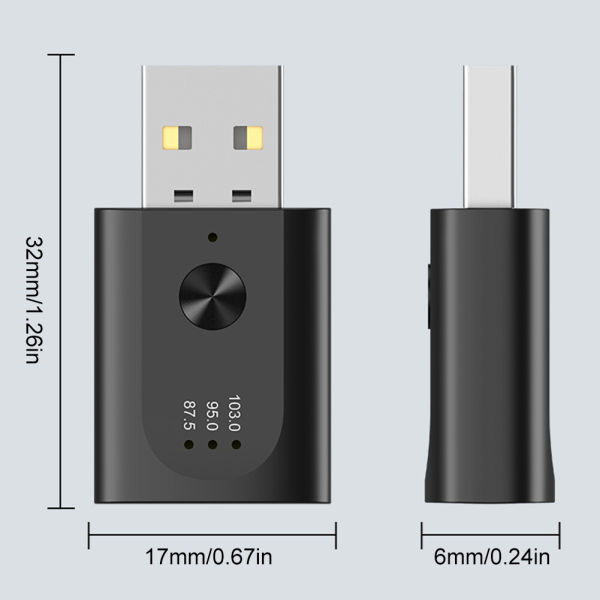 USB Bluetooth 5.3 FM Audio Adapter M08 - Image 4